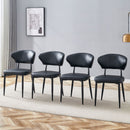 Minimalist Ergonomic Dining Chair With Curved Backres (Set of 4) by Unique Piece Furniture