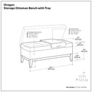 Oregon - Contemporary Storage Ottoman Bench With Tray by Unique Piece Furniture