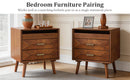 24" Nightstand with Charging Station and Two Drawers by HouseOfZazla