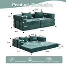 Convertible Floor Sofa Bed With Pillow Back Support Armrest by HouseOfZazla