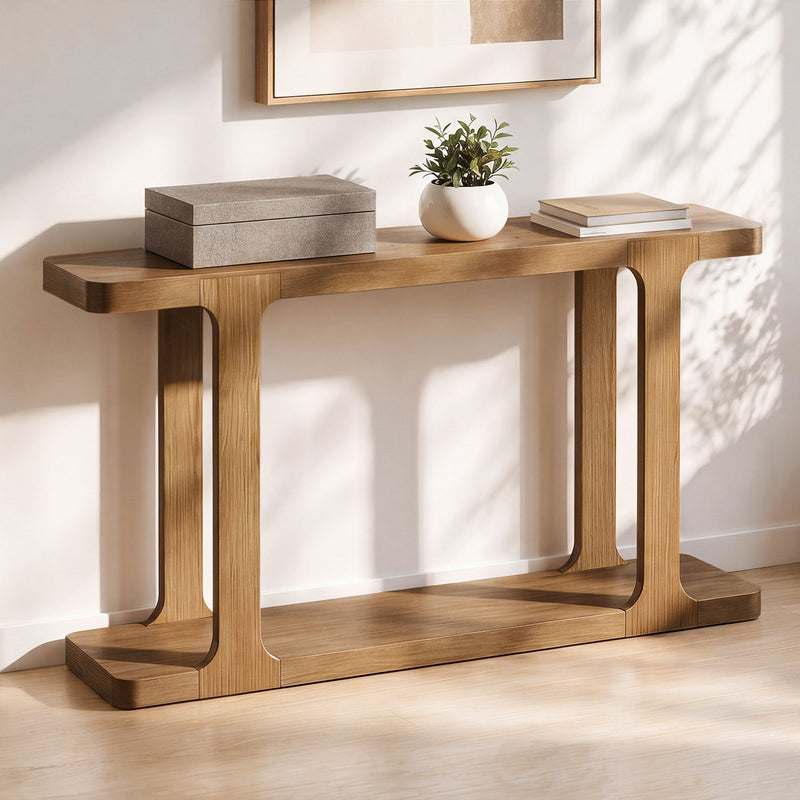 Console Table & Bottom Shelf - Walnut, photo 12 of 13