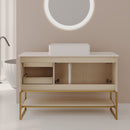 47.2" Modern Bathroom Vanity With Ceramic Vessel Sink
