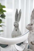 Weathered Cement Rabbit Statue