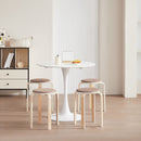 Stackable Round Backless Stools (Set of 4)