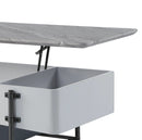 Wilkins - High Gloss Coffee Table With Lift Top - Gray / White by Unique Piece Furniture