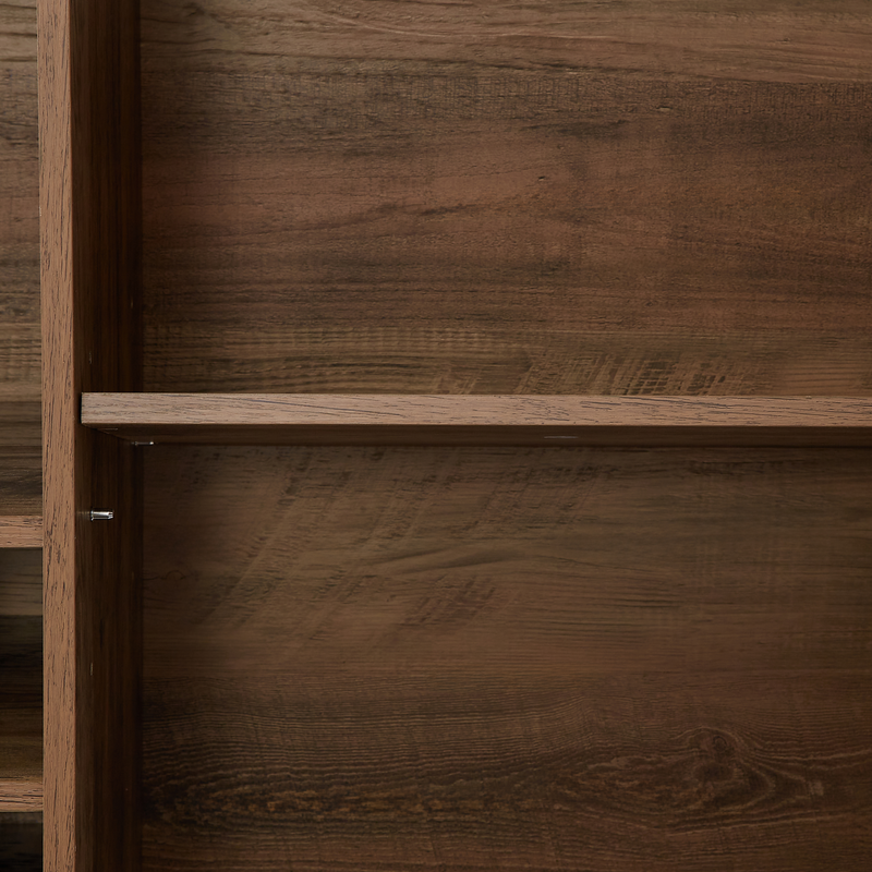 Walker Edison | Rattan Barn Door Bar Cabinet