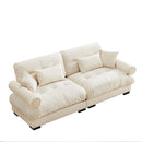 Modern Oversize Sofa With Cloud Like Comfort, Featuring Waist And Throw Pillows by HouseOfZazla