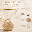 Diamond Studded Martini Glasses Set of 2