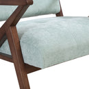 Modern Accent Chair With Plush Cushions, Angled Arm Design - Green by HouseOfZazla