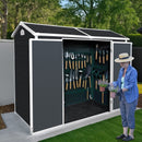 8x4ft Outdoor Resin Garden Shed with Floor and 2 Windows by HouseOfZazla
