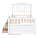 Platform Storage Bed Solid Wood Bed With 6 Drawers by HouseOfZazla