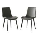 Dining Chairs 2PCS, Modern Kitchen & Dining Room Chairs, Upholstered Faux Leather Cushion Seat and Sturdy Metal Legs