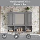 Wall Mounted Bathroom Medicine Wall Cabinet With Mirror & Open Shelves by HouseOfZazla