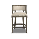 Paris - Farmhouse Counter Height Bar Stool With Backrest by HouseOfZazla