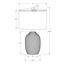 Table Lamp, Lighting, Ceramic, Contemporary - Cream