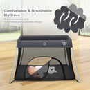 Lightweight Foldable Baby Playpen w/ Carry Bag-Dark Gray by LJGDeals