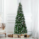 5/6/7.5 Feet Artificial Pencil Christmas Tree with Pine Cones by LJGDeals