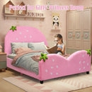 Kids Children Upholstered Berry Pattern Toddler Bed by LJGDeals