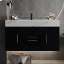 39.4" Wall-Mounted Bathroom Vanity with Sink