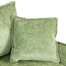 82.67"Convertible Sofa Bed Sectional Sofa Sleeper L-shaped Sofa with a Storage Ottoman,Two Pillows, Two Power Sockets and Two USB Ports for Living Room, Green