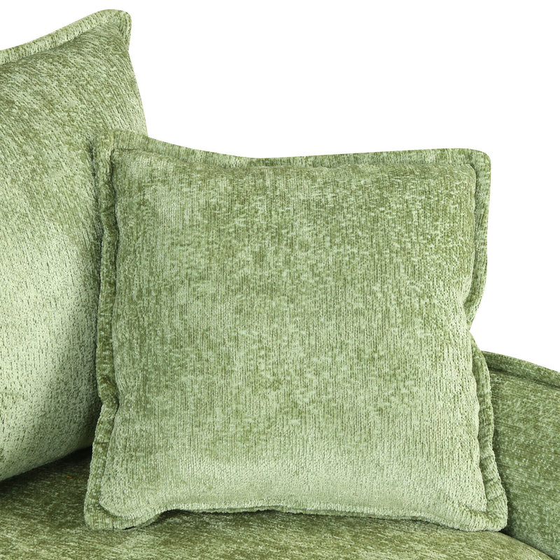 82.67"Convertible Sofa Bed Sectional Sofa Sleeper L-shaped Sofa with a Storage Ottoman,Two Pillows, Two Power Sockets and Two USB Ports for Living Room, Green