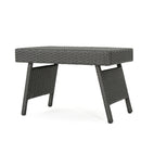 Outdoor Wicker Table With Rectangular Tabletop - Gray by HouseOfZazla