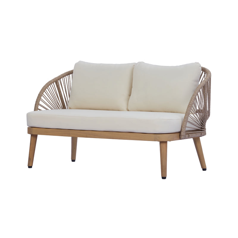 4-Piece Acacia Wood Patio Seating Set, photo 4 of 10