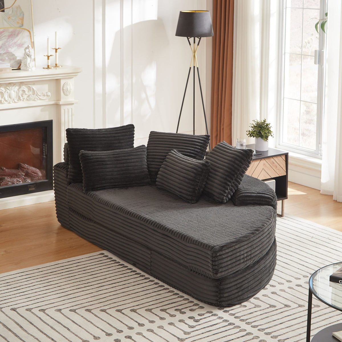 Semi Circular 2 In 1 Sofa Bed With Neck Pillow, photo 38 of 40