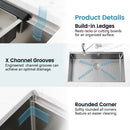 Stainless Steel Kitchen Sink, 30″x19″ Single Bowl, Undermount by HouseOfZazla