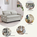 Pull Out Sleep Sofa Bed Loveseats Sofa Couch With Adjsutable Backrest, Storage Pockets, 2 Soft Pillows, USB Ports For Living Room, Bedroom, Apartment, Office by HouseOfZazla