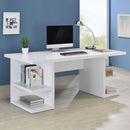 Hannah - 4 Shelf Writing Desk With Open Shelving - White by HouseOfZazla