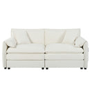 Modern Comfy Deep Seat Modular Sectional Sofa Cloud Couch With Ottoman by HouseOfZazla