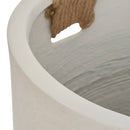 Round Concrete Planter Set of 2, Large Handmade Off White Pots
