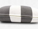 4 Pack Outdoor Lumbar Pillow with Inserts - Gray/White Striped