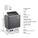 9KW Sauna Heater with Built-In Controls