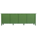 71-inch stylish TV cabinet TV frame TV stand solid wood frame, Changhong glass door, antique green, can be placed in the children's room, bedroom living room wherever you need