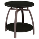 End Table With Center Shelf - Dark Gray