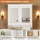 Modern Wall-Mounted Mirror Cabinet With Adjustable Shelves, Soft-Close Doors, High-Definition Mirror by HouseOfZazla