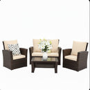 Modern Patio Set With Table And Cushions by HouseOfZazla