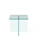 Modern Transparent Tempered Glass Sidetable by Unique Piece Furniture