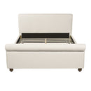 Queen Size Upholstered Bed Frame With Linen Fabric by HouseOfZazla