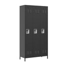 Storage Locker Cabinet With Locks For Employees, Home Gym Office School Garage - Black by HouseOfZazla