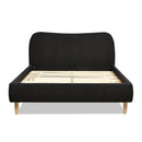 Roman - Curved Headboard Upholstered Platform Bed by HouseOfZazla