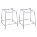 Jovani Acrylic Backless Counter Stool Chrome (Set of 2)