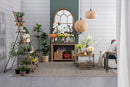 Farmhouse Round Wooden Round Coffee Table With Metal Legs - Black / Brown by Unique Piece Furniture