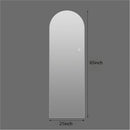 LED Full Length Wall Mirror With Symmetrical Arch Design, 3 Color Dimmable Lighting - Silver by HouseOfZazla