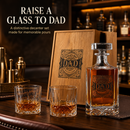 Gift for Dad Whiskey Decanter Gift Set | 730mL Decanter 2 Whiskey Glass