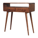 Solid Wood Curved Console Table by HouseOfZazla