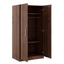 2 Door Wooden Wardrobe Armoire With 3 Storage Shelves - Brown by HouseOfZazla