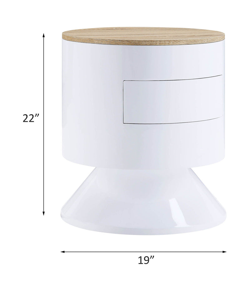 Otith - Accent Table - White High Gloss, photo 2 of 2